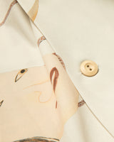 Noh Mask Aloha Shirt Special Edition White LabourUnionClothing