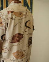 Noh Mask Aloha Shirt Special Edition White LabourUnionClothing