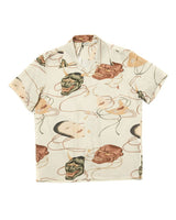 Noh Mask Aloha Shirt Special Edition White LabourUnionClothing