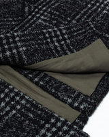 Black Check Wool Raglan Overcoat LabourUnionClothing