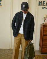 Black Watch Tarten Linen Blazer LabourUnionClothing