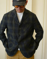 Black Watch Tarten Linen Blazer LabourUnionClothing