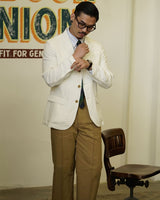 Three Button Cotton Linen Blazer LabourUnionClothing