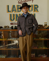 Wool Blend Three Pockets Chore Jacket LabourUnionClothing