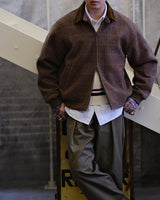 Plaid Wool Blouson Jacket