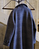 Checked Wool Balmacaan Coat Labour Union Clothing