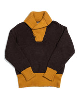 Two-tone Shawl Collar Jumper