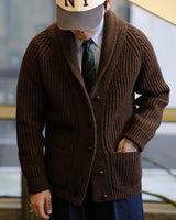 Shetland Wool Cable Knit Cardigan