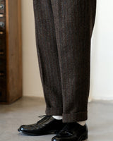 Herringbone Tweed Tapered Trousers Labour Union Clothing