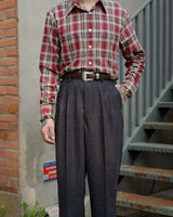 Burgundy Plaid Shirt LabourUnionClothing