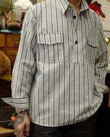 Striped Pullover Shirt LabourUnionClothing