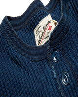 Indigo Waffle Henley LabourUnionClothing