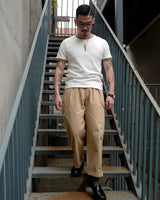 labourunion- clothing-american-retro-1940s- crew-neck-tee-olive-gurkha-army