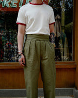 labourunion- clothing-american-retro-1940s- crew-neck-tee-red-gurkha