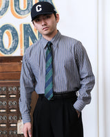 Multitrack-Striped Cotton Shirt LabourUnionClothing
