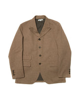 Pinstripe Peaked Lapel Suit jacket Brown