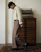 Mock Twill Pinstriped Trouser Brown LabourUnionClothing