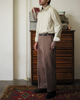 Mock Twill Pinstriped Trouser Brown LabourUnionClothing