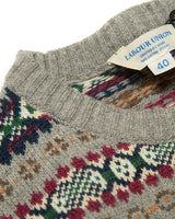 Fair Isle Jumper Grey LabourUnionClothing