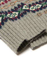 Fair Isle Jumper Grey LabourUnionClothing