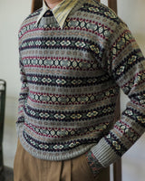 Fair Isle Jumper Grey LabourUnionClothing