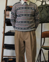 Fair Isle Jumper Grey LabourUnionClothing