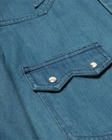 Rancher Western Shirt Washed Denim LabourUnionClothing