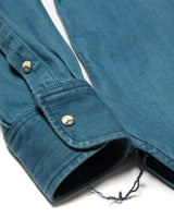 Rancher Western Shirt Washed Denim LabourUnionClothing