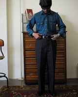 Rancher Western Shirt Washed Denim LabourUnionClothing