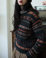 Fair Isle Jumper Green LabourUnionClothing