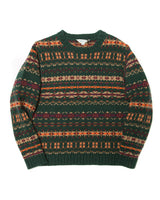 Fair Isle Jumper Green LabourUnionClothing