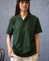 Cotton pique skipper polo shirt – view 2