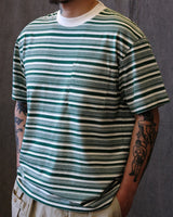 Heavyweight 280g striped cotton pocket t-shirt – view 2
