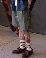 HBT rip-stop military field cargo shorts – view 2