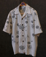 White embroidered Cuban collar shirt – view 7