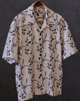 Wheat embroidered white Cuban collar shirt – view 4