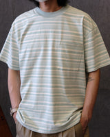 Heavyweight 280g striped cotton pocket t-shirt – view 5