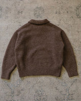 Polo Jumper Buttonless Collar Felted Wool-blend