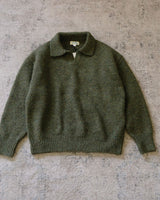 Polo Jumper Buttonless Collar Felted Wool-blend