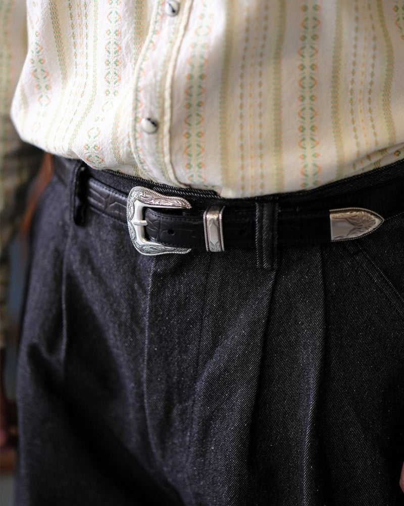 Ceinture de ranger Nocona plaquée argent