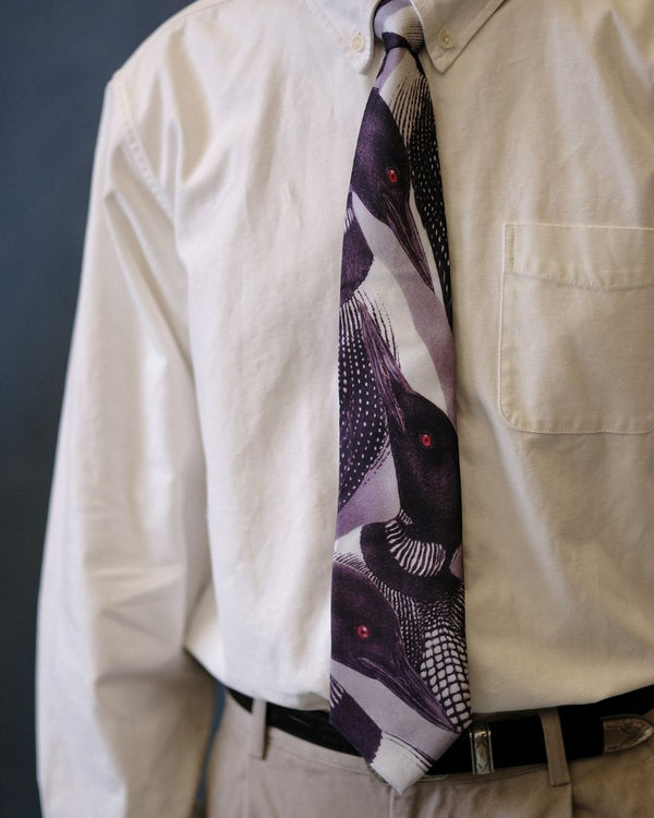 Cravates en soie des années 60 à motifs de huards