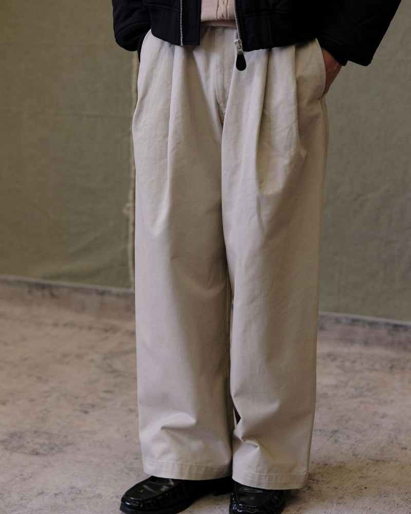 Strapped Pleated Chino Pima Cotton