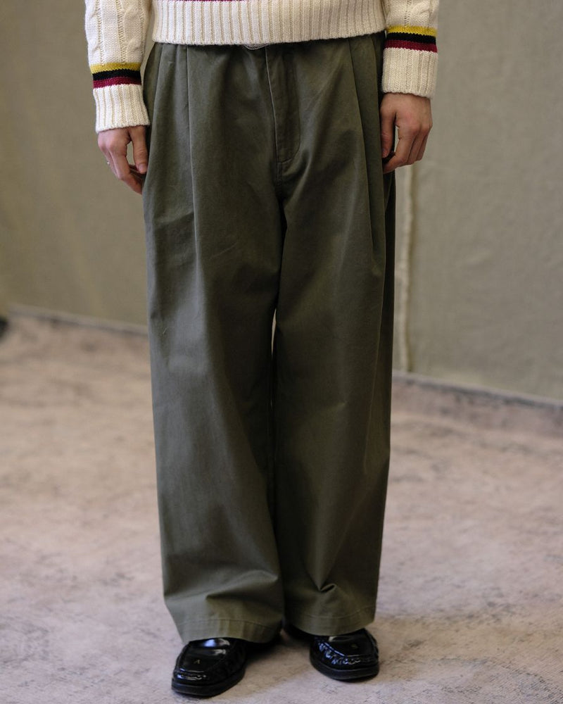 Strapped Pleated Chino Pima Cotton