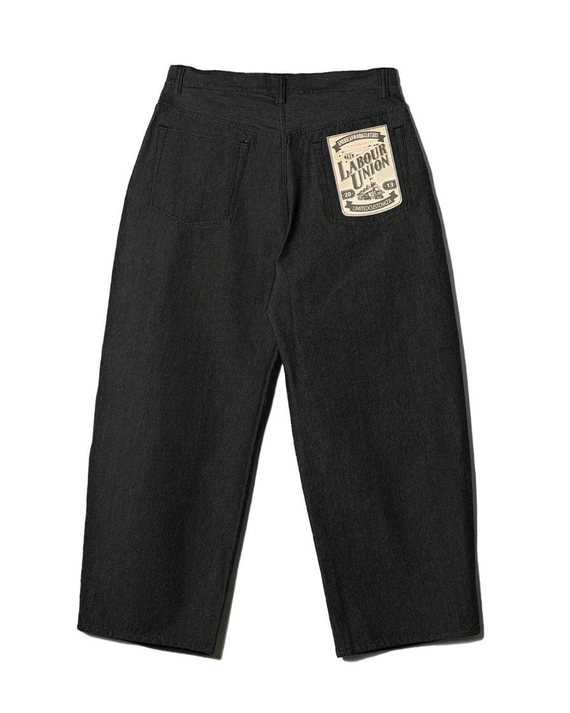 Pleated Workwear Pants Slub Cotton - 'Work Blues'