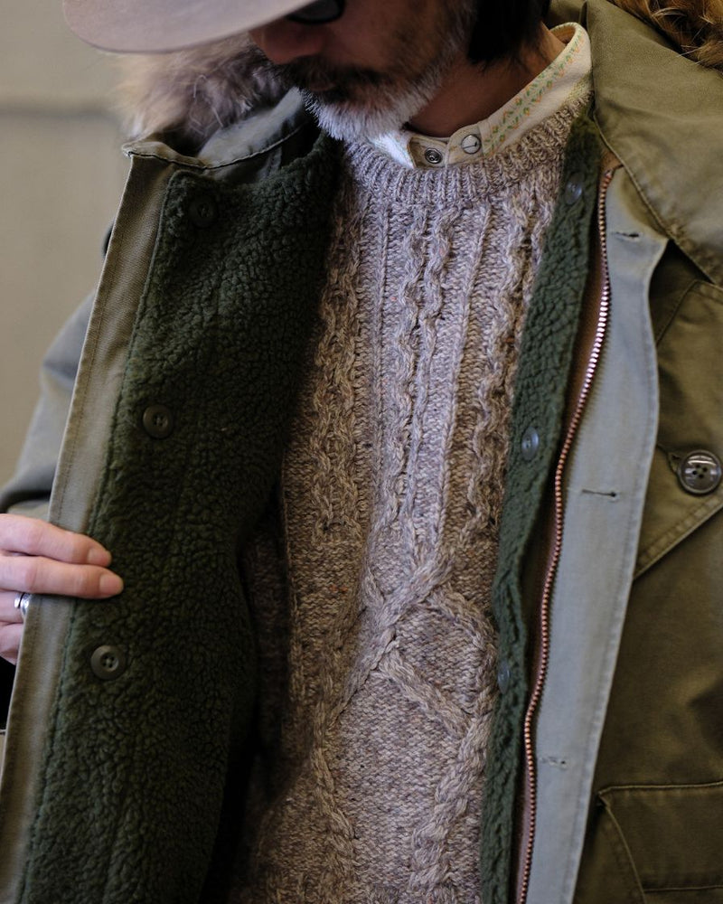 Parka à capuche en fourrure avec doublure polaire