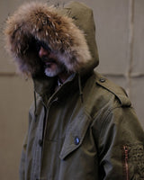 Parka à capuche en fourrure avec doublure polaire