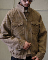 Glen Plaid Tweed Harrington Jacket