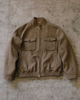 Glen Plaid Tweed Harrington Jacket