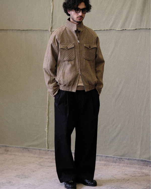 Veste Harrington en tweed à carreaux Prince de Galles