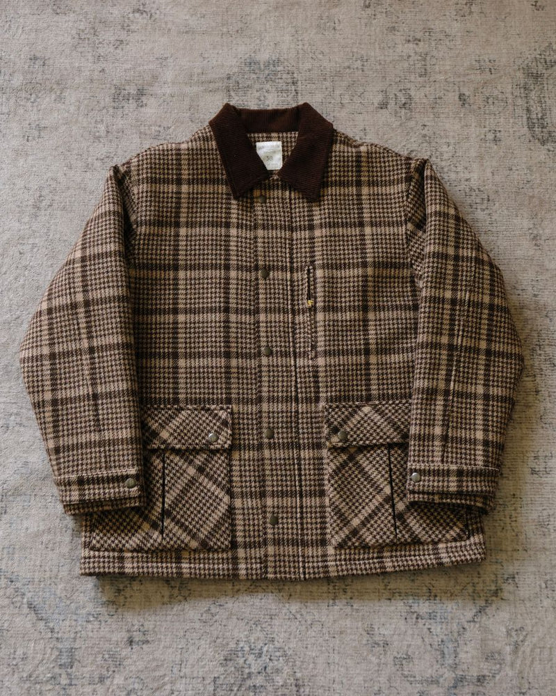 Wool Plaid Jacket Houndstooth Pattern